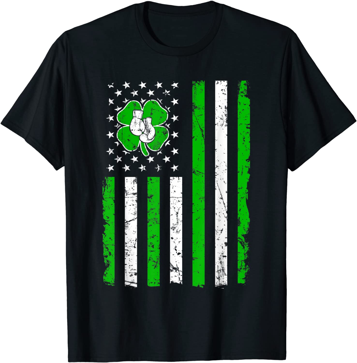 Boxing Retro St Patricks Day Irish Sport American Flag 2022 Shirt