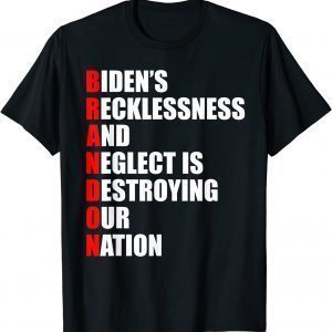 Brandon Biden Recklessness And Neglect Destroying Our Nation Gift Shirt