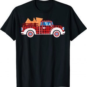 Buffalo Plaid Ice Cream Cone Truck 4th Of July USA Flag Unisex Shirt