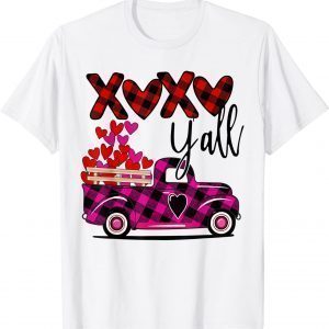 Buffalo Plaid Vintage Truck Heat XOXO Y'all Valentine's Day Gift Shirt