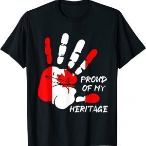 Canadian Flag Hand Finger Pride Heritage Canada 2022 Shirt