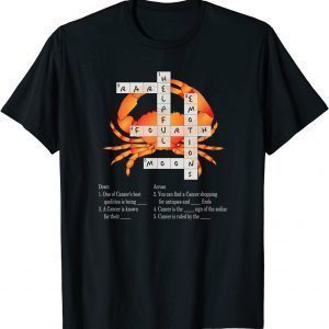 Cancer Sign Birthday Zodiac Traits Crossword Unisex Shirt
