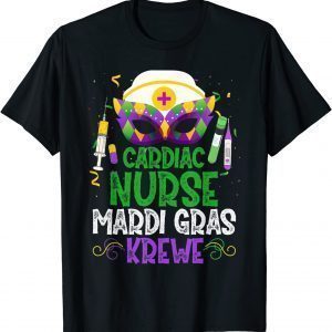 Cardiac Nurse Krewe Mask Mardi Gras Carnival Party Gift Shirt