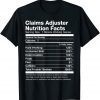 Claims Adjuster Nutrition Facts List Classic Shirt