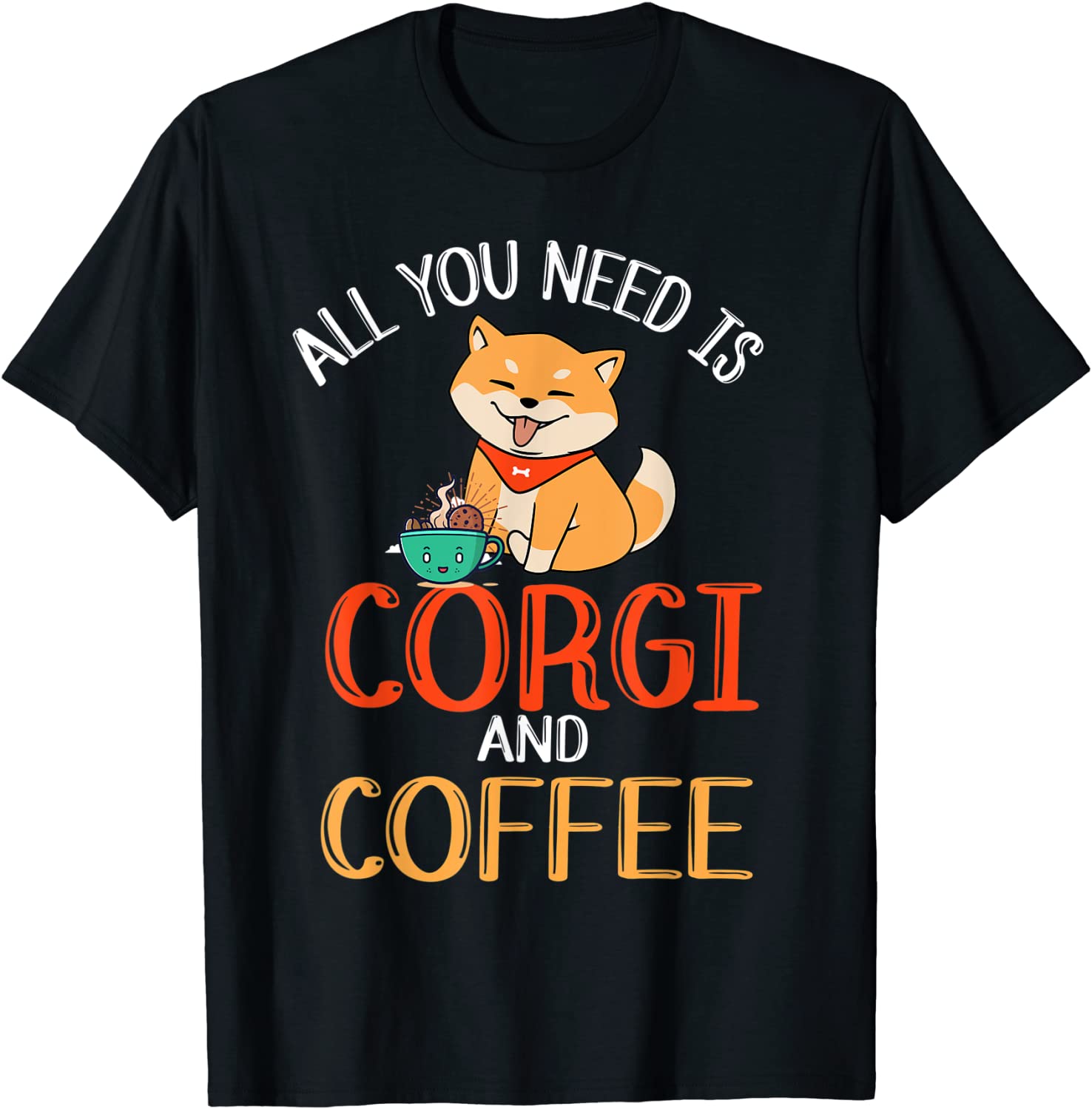 Coffee and Corgi Cute Corgi Dog Lover 2022 Shirt