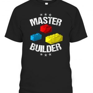 Cool Master Builder Funny Building Blocks 2022 Shirt