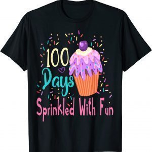 Cupcake 100 Days Sprinkled With Fun 100 Days Of School Classic Shirt