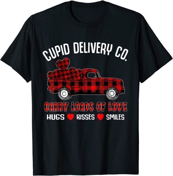 Cupid Delivery Carry Loads Of Love Red Plaid Valentine's Day 2022 Shirt