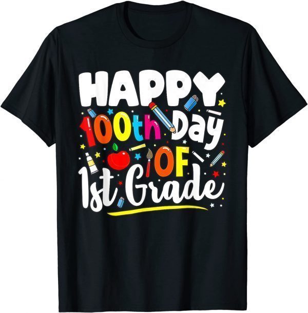 Cute Happy 100Th Day Of School 1St Grade Teacher Classic Shirt