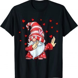 Dabbing Gnome Heart Happy Valentines Day Unisex Shirt
