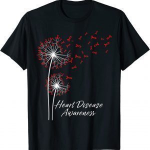 Dandelion Go Red Ribbon Heart Disease Awareness Month 2022 Shirt