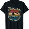 Distressed Retro February 1974 48th Birthday 48 Years Old Limited Shirt