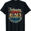 Distressed Retro February 1976 46th Birthday 46 Years Old Limited T-Shirt