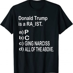Donald Trump Is A RA_IST. Classic Shirt