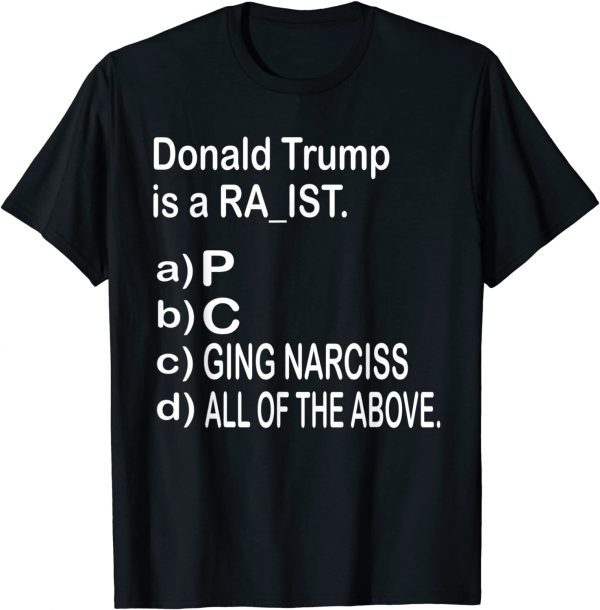 Donald Trump Is A RA_IST. Classic Shirt