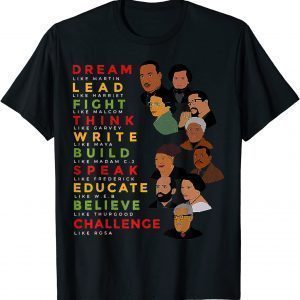 Dream Like Martin Lead Like Harriet Black History Month Classic Shirt