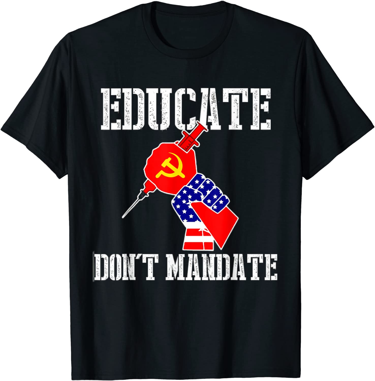 Educate Dont Mandate American Flag Vaccine Classic Shirt