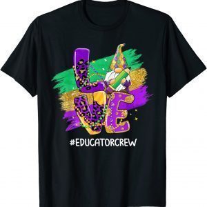 Educator Crew Leopard Mardi Gras Carnival Party 2022 Shirt