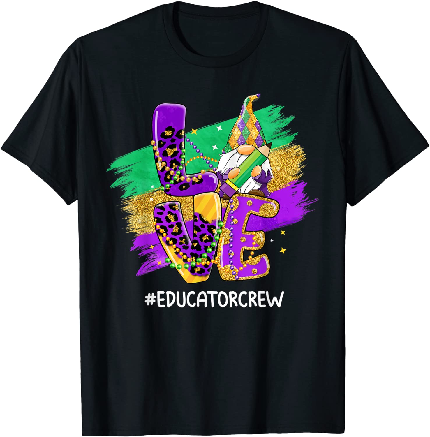 leopard mardi gras shirt