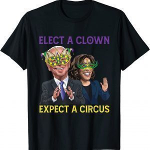 Elect A Clown Expect A Circus Anti Biden Mardi Gras Classic Shirt