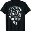 Extra Lucky This Year St Patricks Day Pregnancy Announcement Unisex Shirt