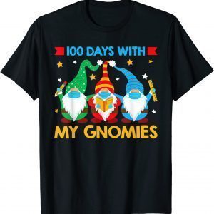 Face Mask Gnomes Squad 100 Days of School 2022 Shirt