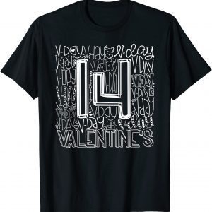 February 14th Valentines 2022 Typography Couples Matching 2022 Shirt