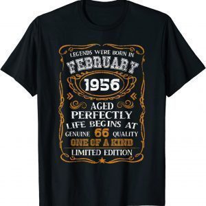 February 1956 66th Birthday 1956 Year Old Limited Shirt