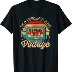 February 1988 Birthday Vintage 34 Years Old Birthday Classic Shirt