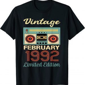 February 1992 30th Birthday Cassette Tape Vintage Unisex Shirt