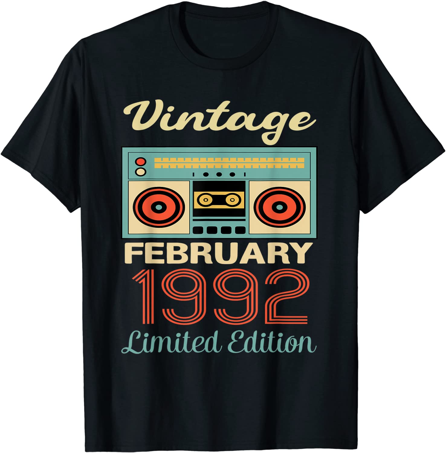 February 1992 30th Birthday Cassette Tape Vintage Unisex Shirt