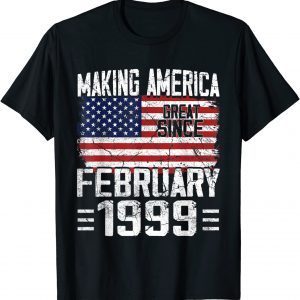 February 1999 American Flag 23rd Birthday 23 Years Old Classic T-Shirt
