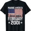 February 2001 American Flag 21st Birthday 21 Years Old Gift Shirt