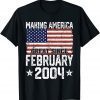 February 2004 American Flag 18th Birthday 18 Years Old Limited T-Shirt