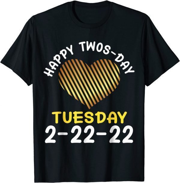 February 2nd 2022 2-22-22 School Retro Happy Twosday 2022 Official Shirt