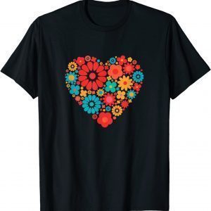Flowers In The Shape Of A Valentines Day Heart Classic Shirt