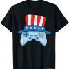 Game Controller Uncle Sam Hat 4th Of July Video Gamer Classic Shirt