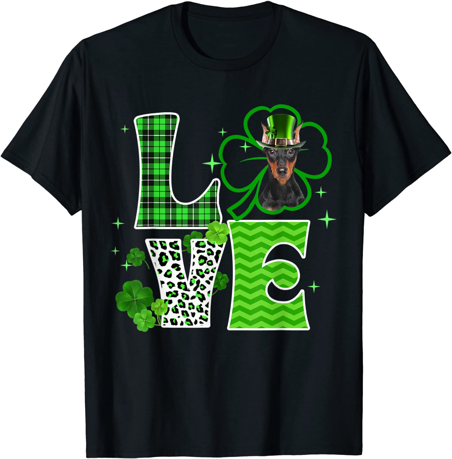 German Pinscher Shamrock Lucky Clover Irish St Patricks Day 2022 T-Shirt
