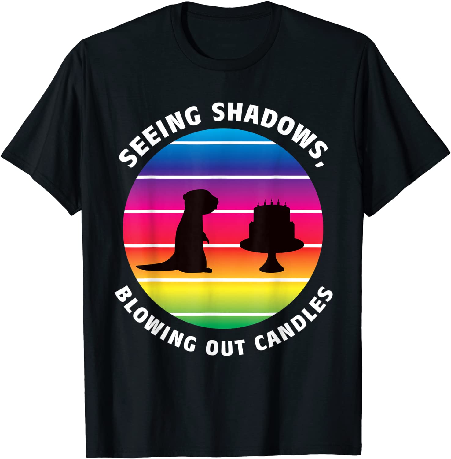 Groundhog Day Birthday February 2 Phrase Rainbow Art Classic Shirt