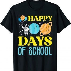 Happy 100 Days Of School Astronaut Planets 100th Classic Shirt