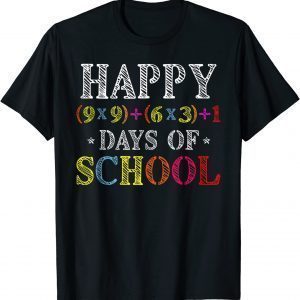 Happy 100 Days Of School Math Formula 100th Day Teacher Unisex Shirt