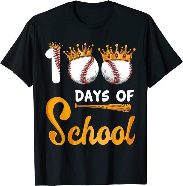 Happy 100th Day 100 Days of School Baseball Teacher Unisex Shirt