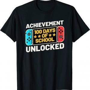 Happy 100th Day Of School Achievement Unlocked Video Game Classic Shirt