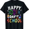 Happy 100th Day Of School Student And Teacher Books Classic Shirt