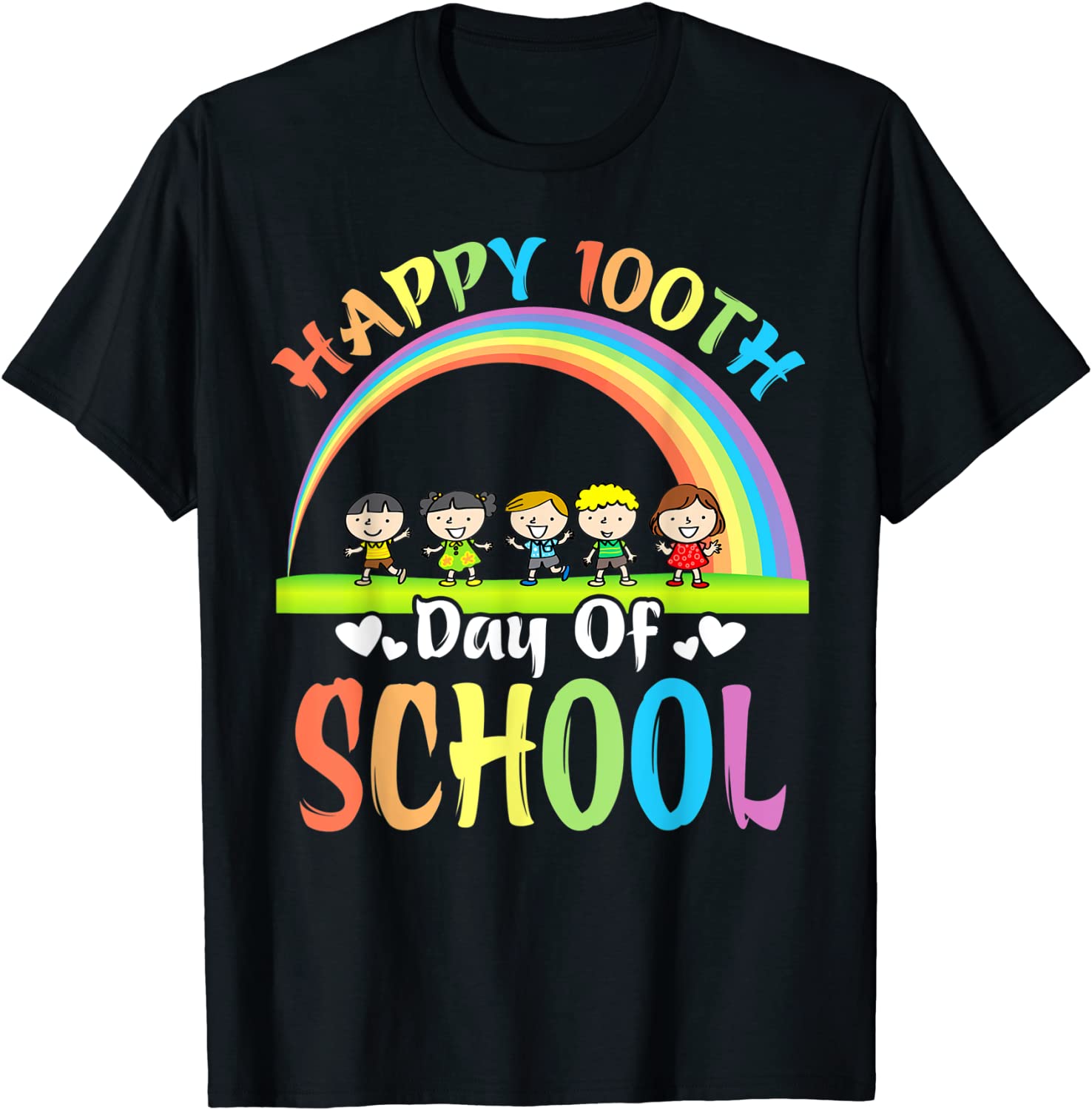 Happy 100th Day Of School Teacher 100 Days Smarter Rainbow 2022 Shirt