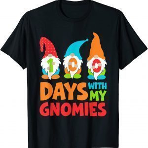 Happy 100th Day Of School With My Gnnomies Cute Teacher Unisex Shirt