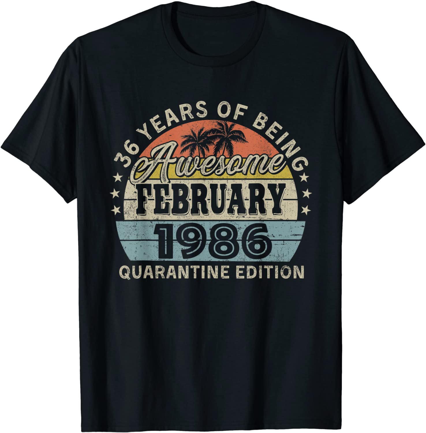 Happy 36th Birthday Decoration Awesome Since February 1986 Classic Shirt