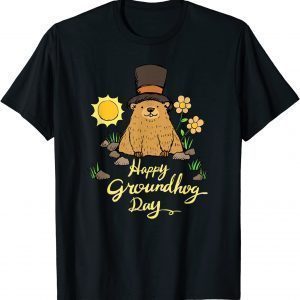 Happy Groundhog Day 2nd February Celebration Cute Woodchuck 2022 T-Shirt