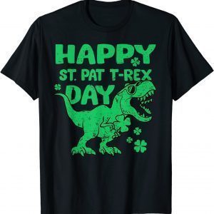 Happy St Pat T-Rex Dinosaur St Patricks Day Classic Shirt
