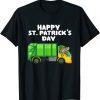Happy St Patricks Day Leprechaun Garbage Truck Unisex Shirt